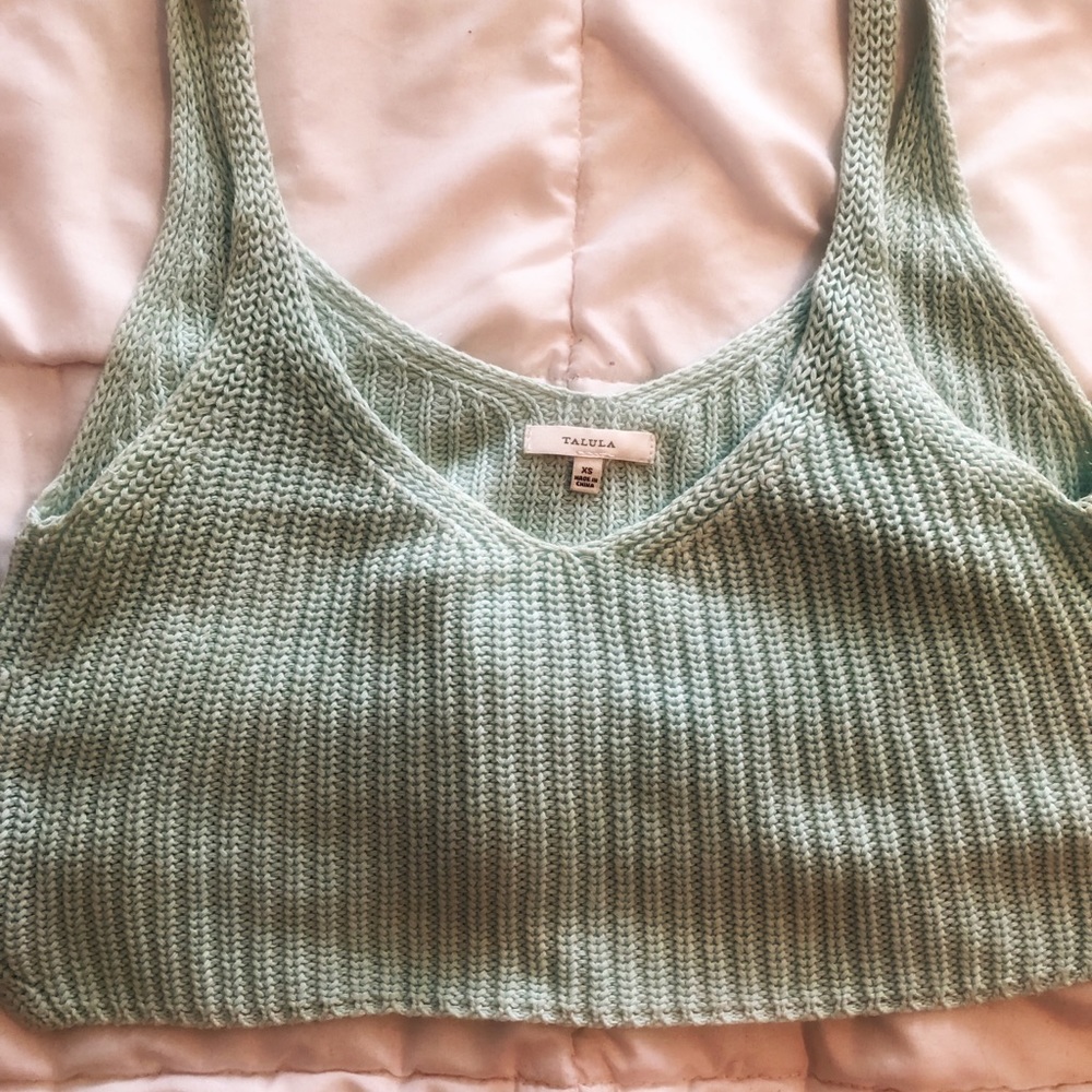 Light blue Aritzia Talula Crop top